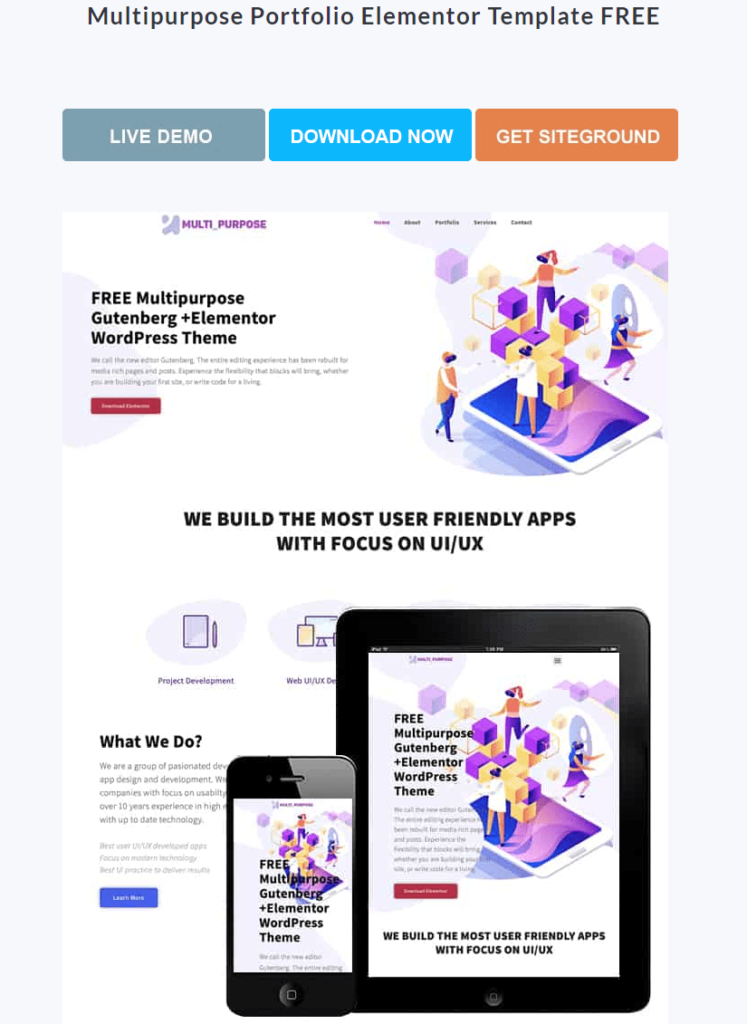 Multipurpose Portfolio Gutenberg Ready Themes