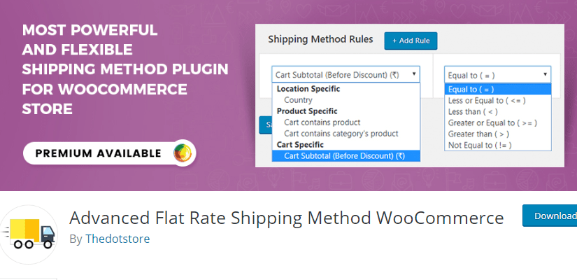 Advanced Flat Rate Shipping Method