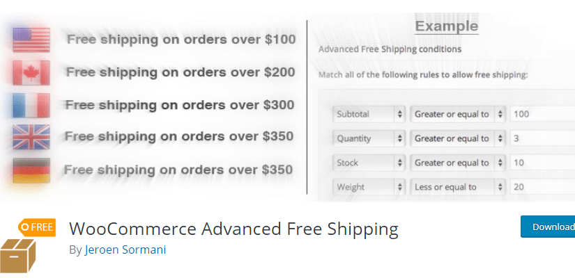 WooCommerce Advanced Free Shipping