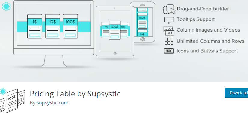 Pricing Table by Supsystic