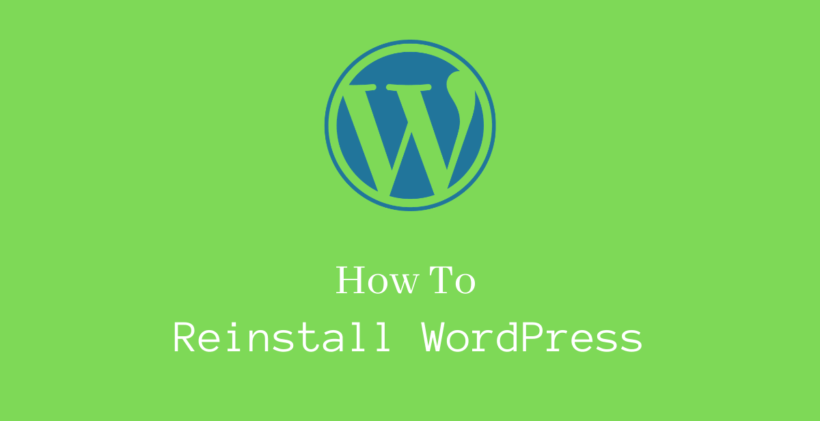 How to reinstall WordPress - CodeFlist