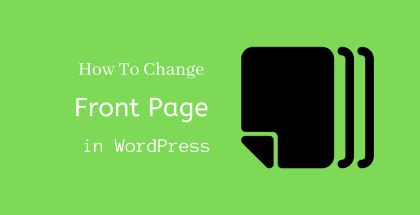 How to change front page in WordPress - CodeFlist