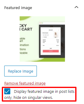 How to hide featured image in WordPress post