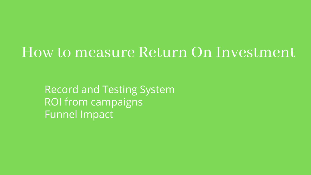 How to measure ROI