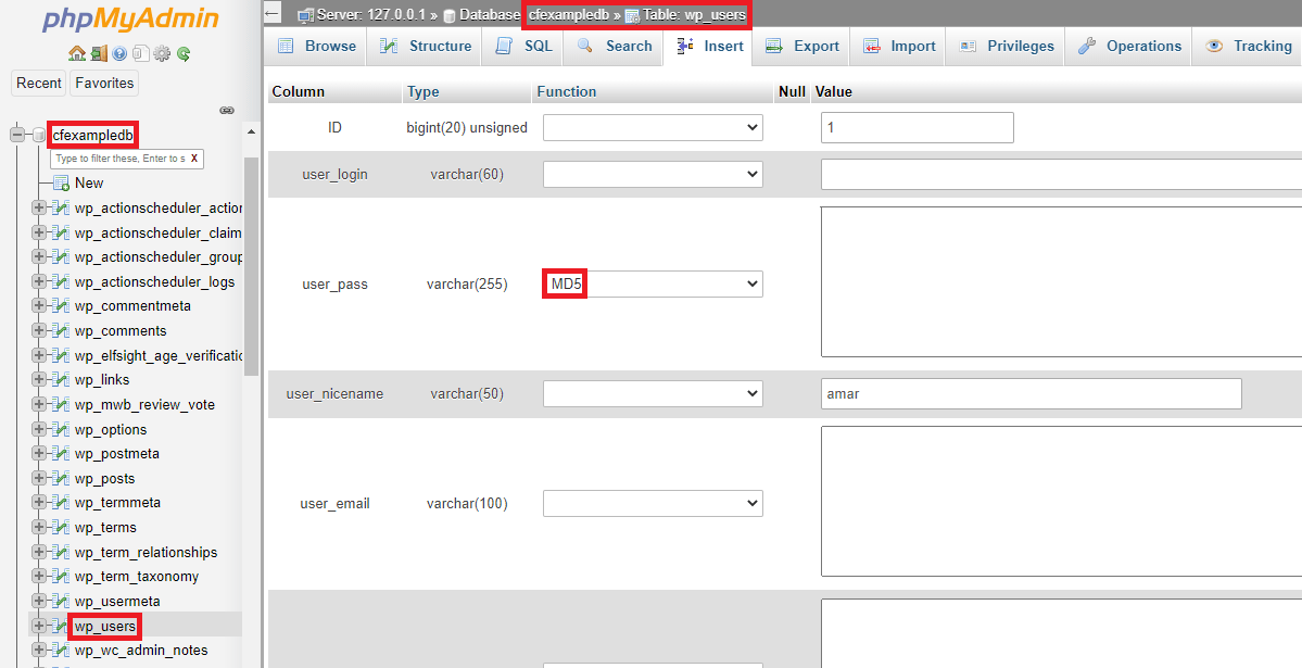 How to reset WordPress password in database