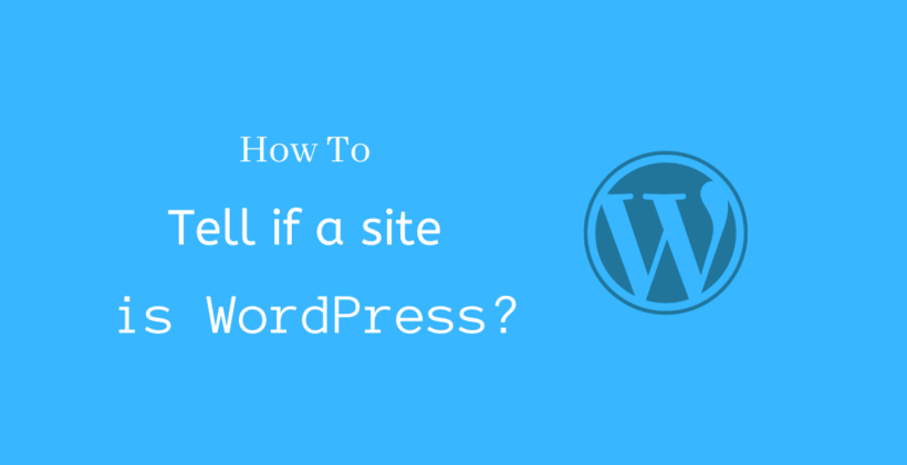 How to tell if a site is WordPress - CodeFlist