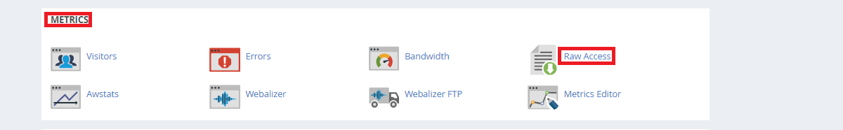 Check log details in cPanel